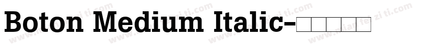 Boton Medium Italic字体转换